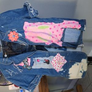 Short blue jean shirt